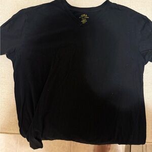 Polo by Ralph Lauren Women's Black V-Neck Top